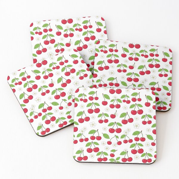 Item preview, Cute Red Cherry Fruit Botanical Pattern designed and sold by Owcomm.