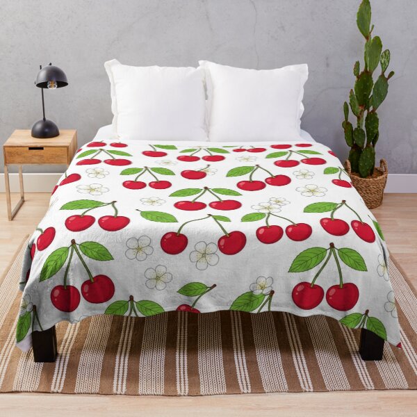Item preview, Cute Red Cherry Fruit Botanical Pattern designed and sold by Owcomm.
