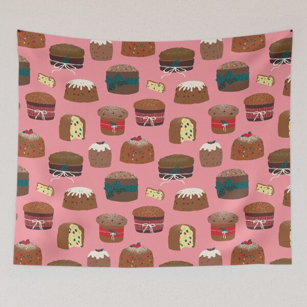 Item preview, Italian Christmas Panettone Cakes in Candy Pink designed and sold by YesterdayColl.