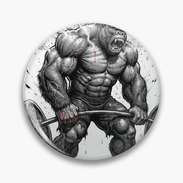 Item preview, Fierce Bodybuilder Gorilla Heavy Deadlift Gym Artwork designed and sold by Rahat3344.