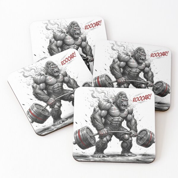 Item preview, Fierce Bodybuilder Gorilla Heavy Deadlift Gym Artwork designed and sold by Rahat3344.