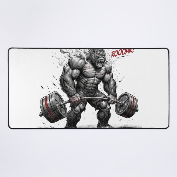 Item preview, Fierce Bodybuilder Gorilla Heavy Deadlift Gym Artwork designed and sold by Rahat3344.