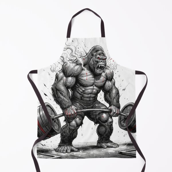 Item preview, Fierce Bodybuilder Gorilla Heavy Deadlift Gym Artwork designed and sold by Rahat3344.