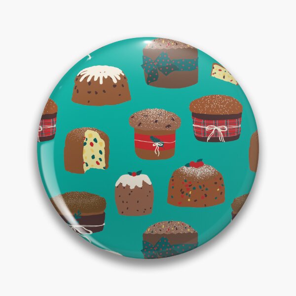Item preview, Italian Christmas Panettone Cakes in Maximalist Mint designed and sold by YesterdayColl.