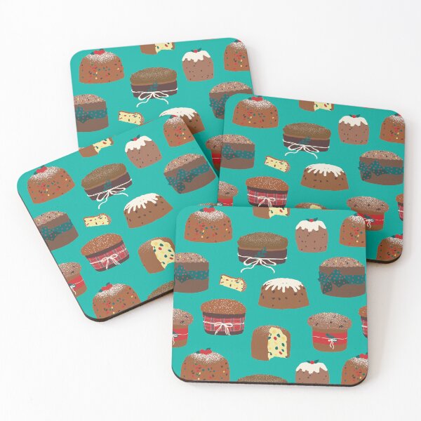 Item preview, Italian Christmas Panettone Cakes in Maximalist Mint designed and sold by YesterdayColl.