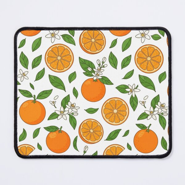 Item preview, Vibrant Orange Fruit and Blossoms Pattern designed and sold by Owcomm.