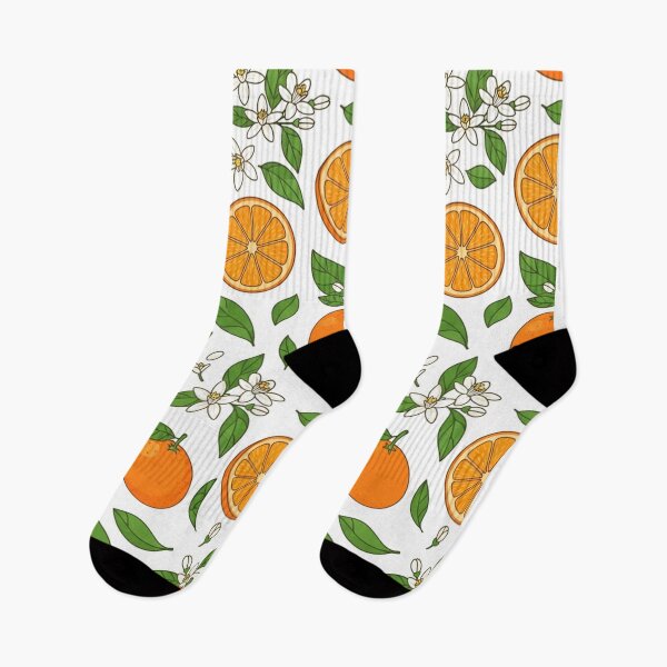 Item preview, Vibrant Orange Fruit and Blossoms Pattern    designed and sold by Owcomm.