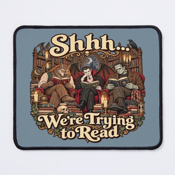 Item preview, Gothic Monster Book Club for Spooky Readers designed and sold by POD DYNASTY | Original Print On Demand T-Shirt Graphics.