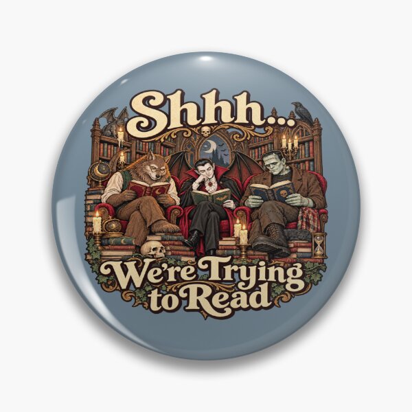 Item preview, Gothic Monster Book Club for Spooky Readers designed and sold by POD DYNASTY | Original Print On Demand T-Shirt Graphics.