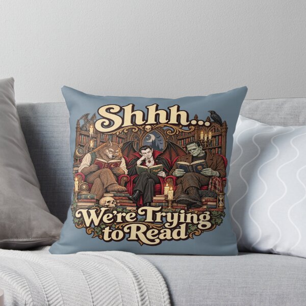 Item preview, Gothic Monster Book Club for Spooky Readers designed and sold by POD DYNASTY | Original Print On Demand T-Shirt Graphics.