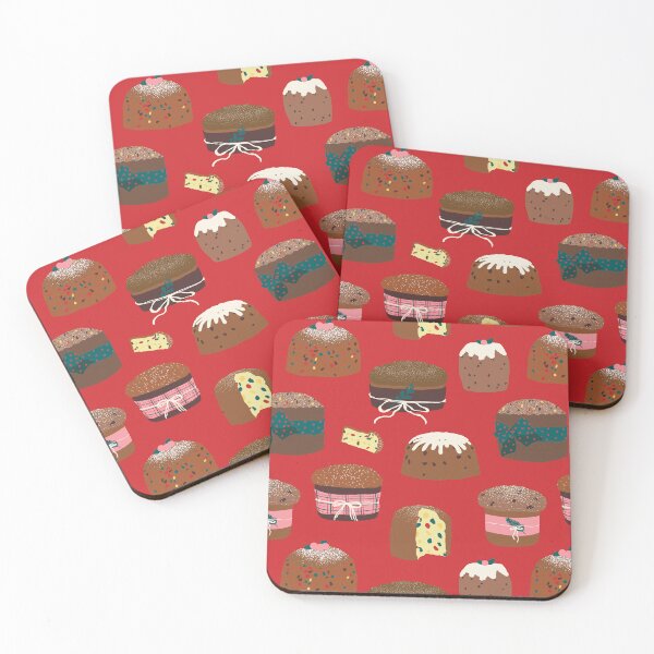 Item preview, Italian Christmas Panettone Cakes in Holly Red designed and sold by YesterdayColl.