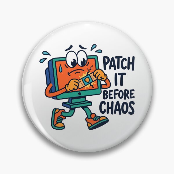 Item preview, Patch It Before Chaos Bold Typography Design designed and sold by Brain Fog Lab.