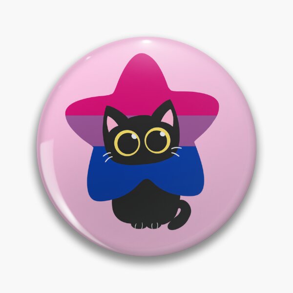 Item preview, bisexual flag cat sticker designed and sold by aikosketches.