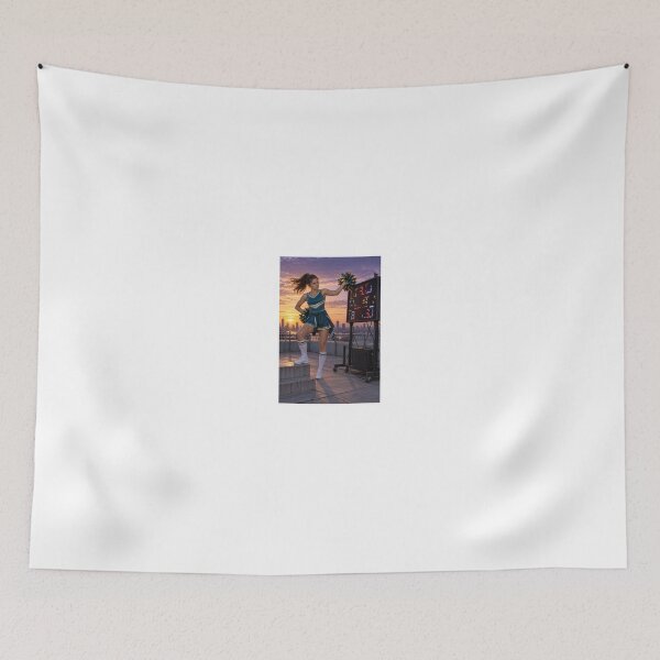 Item preview, Annoyed Cheerleader in Blue Uniform at Sunset designed and sold by CathryneDelamort.