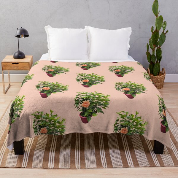 Item preview, hibiscus flower plant, peach color designed and sold by EleniA8.