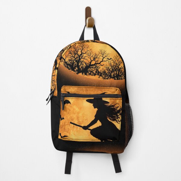 Item preview, Halloween Witch Moon – Flying Witch Silhouette designed and sold by MyMerryMary.