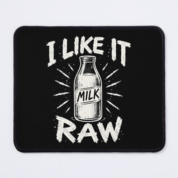 Item preview, I Like It Raw Vintage Milk Bottle Dairy Humor designed and sold by Victor Shadehorn.