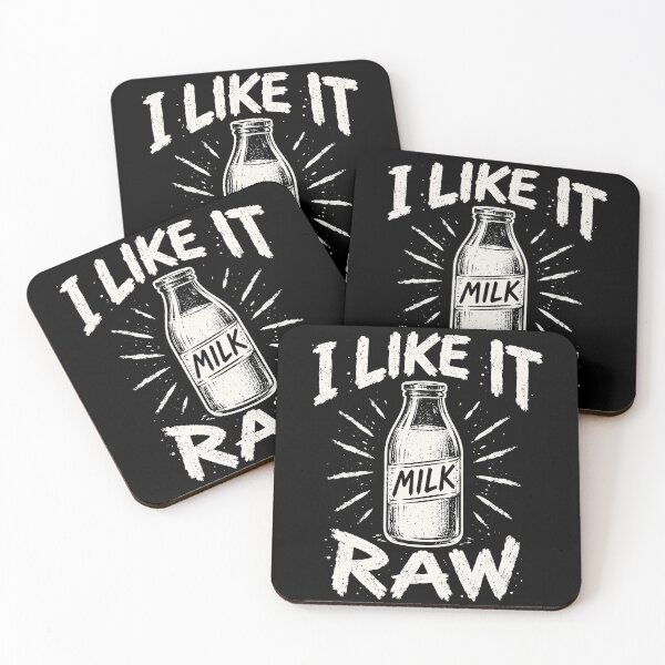 Item preview, I Like It Raw Vintage Milk Bottle Dairy Humor designed and sold by Victor Shadehorn.