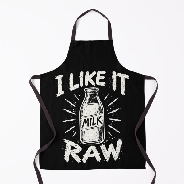 Item preview, I Like It Raw Vintage Milk Bottle Dairy Humor designed and sold by Victor Shadehorn.