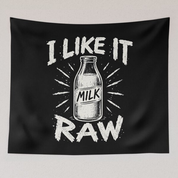 Item preview, I Like It Raw Vintage Milk Bottle Dairy Humor designed and sold by Victor Shadehorn.