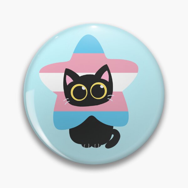 Artikelvorschau, Transflagge Katze entworfen und verkauft von aikosketches.