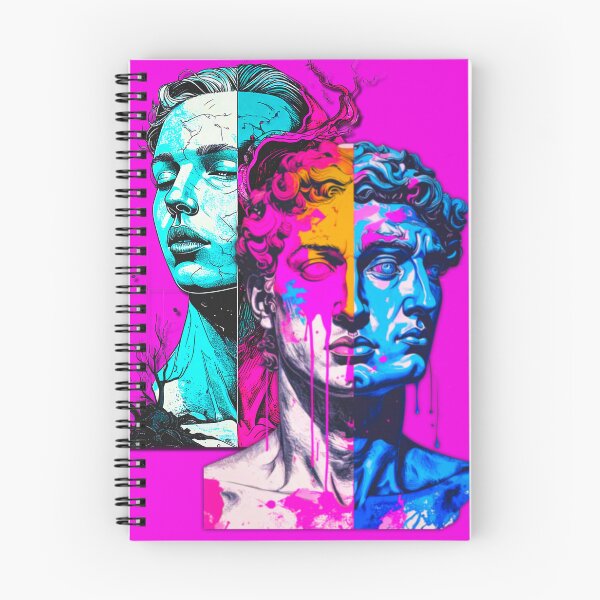 Item preview, Vaporwave Duotone Antiquity Bust - Split Neon Statue  designed and sold by A E S T H E T A T A G.