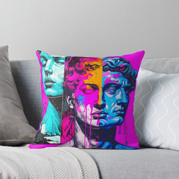 Item preview, Vaporwave Duotone Antiquity Bust - Split Neon Statue  designed and sold by A E S T H E T A T A G.