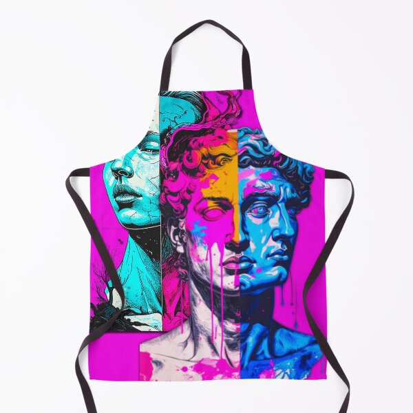 Item preview, Vaporwave Duotone Antiquity Bust - Split Neon Statue  designed and sold by A E S T H E T A T A G.