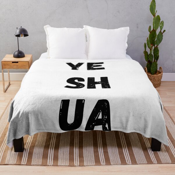 Item preview, Yeshua Vertical Stacked Hebrew Name Jesus Minimalist White Shirt Art designed and sold by LensDyn™.