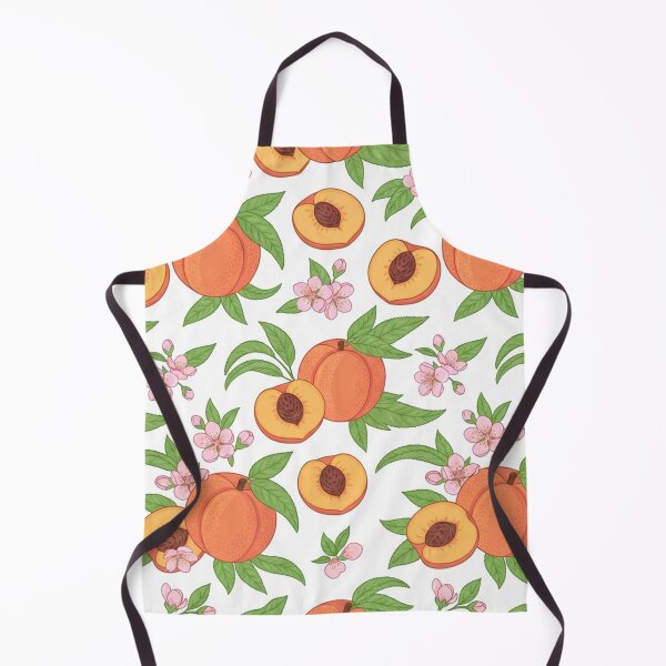 Item preview, Vibrant Peach Fruit Pattern With Blossom Flowers designed and sold by Owcomm.