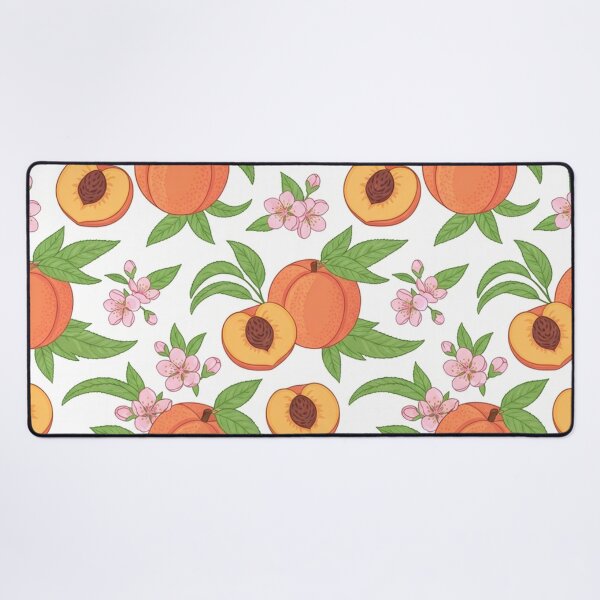 Item preview, Vibrant Peach Fruit Pattern With Blossom Flowers designed and sold by Owcomm.