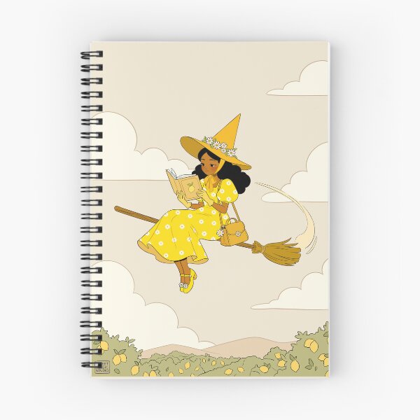 Item preview, Citrus Magic - Lemon Witch Flying on a Broomstick designed and sold by Sweet Magic Studio.