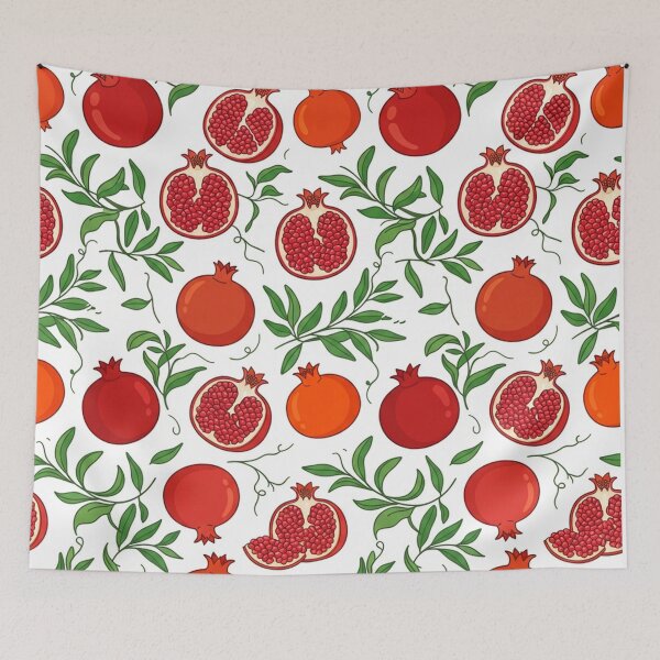 Item preview, Vibrant Red Pomegranate Fruit Pattern designed and sold by Owcomm.
