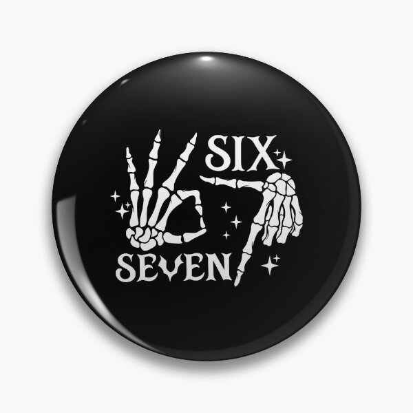 Item preview, Funny Skeleton Six Seven Meme Hand Sign Halloween designed and sold by Krasnovaovaova.