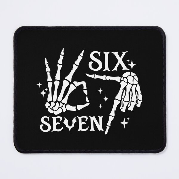 Item preview, Funny Skeleton Six Seven Meme Hand Sign Halloween designed and sold by Krasnovaovaova.