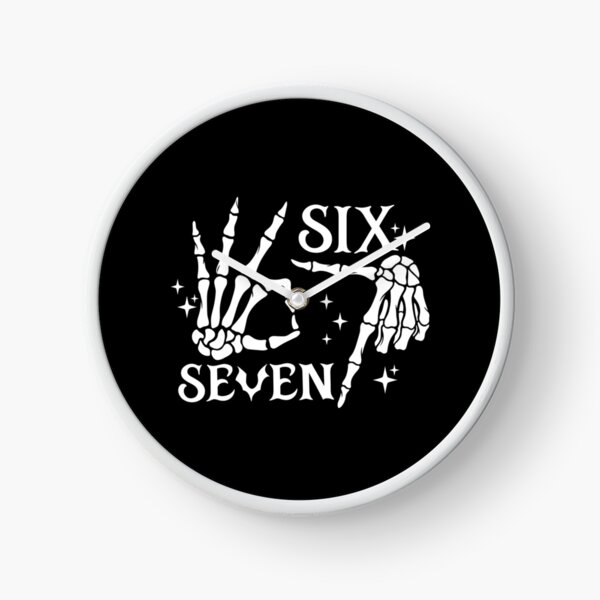 Item preview, Funny Skeleton Six Seven Meme Hand Sign Halloween designed and sold by Krasnovaovaova.
