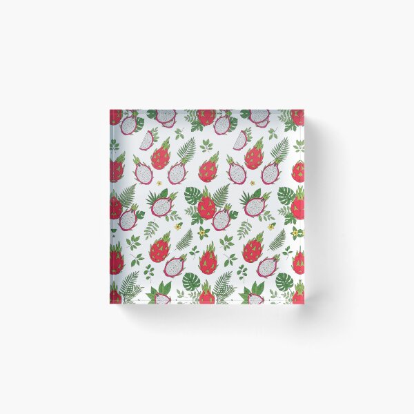 Item preview, Tropical Dragon Fruit Pitaya Seamless Pattern designed and sold by Owcomm.