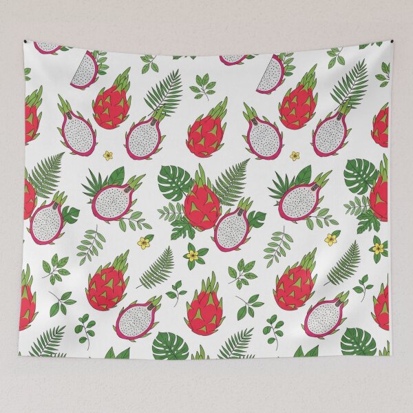 Item preview, Tropical Dragon Fruit Pitaya Seamless Pattern designed and sold by Owcomm.