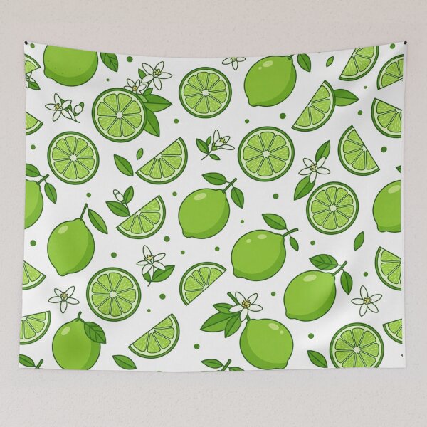 Item preview, Fresh Green Lime Fruit Seamless Pattern designed and sold by Owcomm.