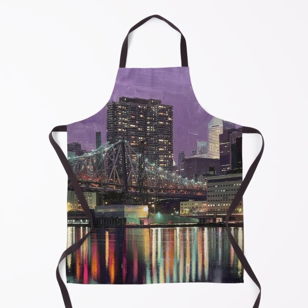 Item preview, Midnight Manhattan - Queensboro Bridge & Skyline Impasto Painting designed and sold by CleverCulture.