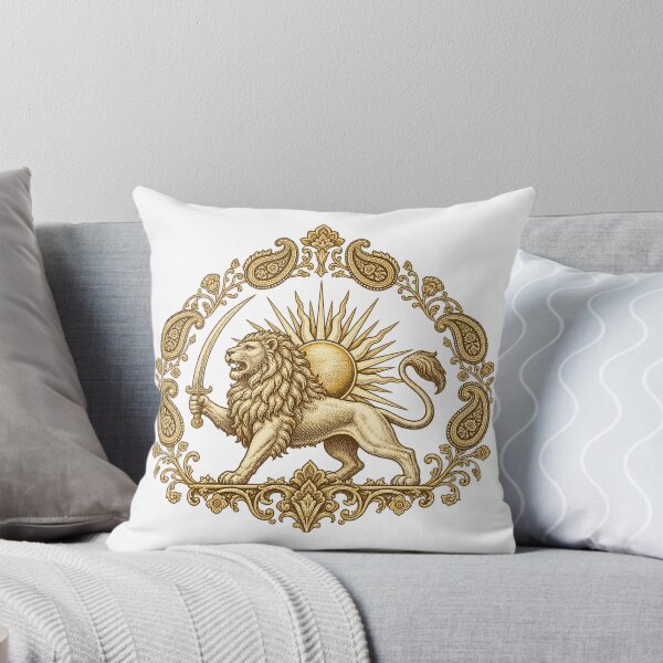 Item preview, Vintage Persian Lion and Sun Emblem – Shir o Khorshid Iran Heritage Design designed and sold by My Joyful Charm Store.