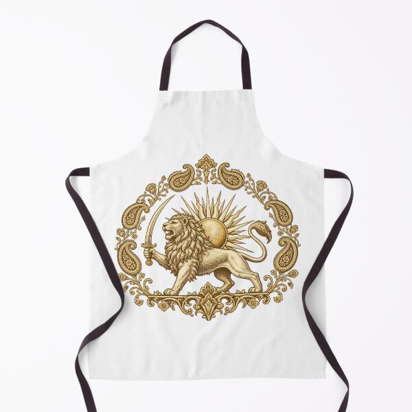Item preview, Vintage Persian Lion and Sun Emblem – Shir o Khorshid Iran Heritage Design designed and sold by My Joyful Charm Store.