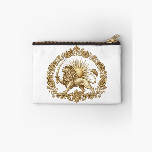 Item preview, Vintage Persian Lion and Sun Emblem – Shir o Khorshid Iran Heritage Design designed and sold by My Joyful Charm Store.