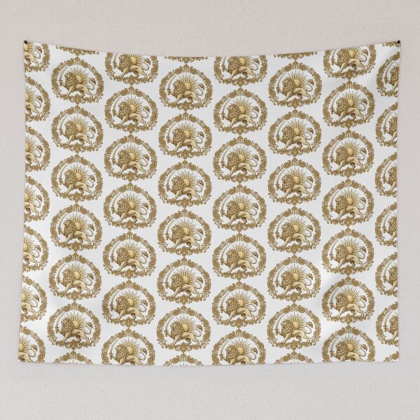 Item preview, Vintage Persian Lion and Sun Emblem – Shir o Khorshid Iran Heritage Design designed and sold by My Joyful Charm Store.