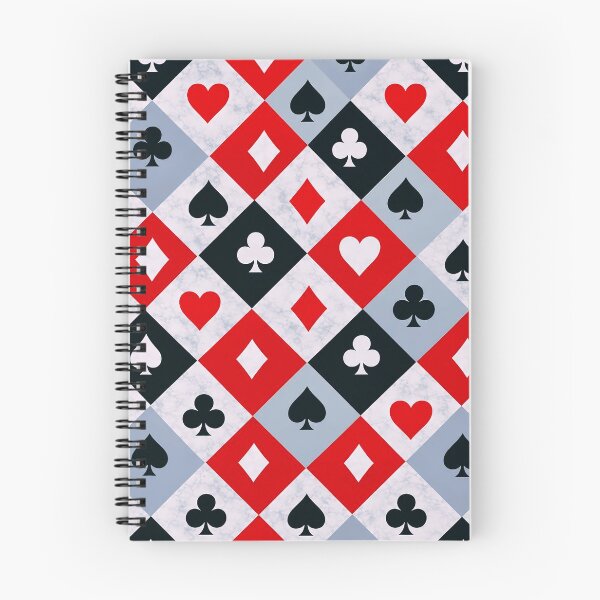 Item preview, Classic Playing Card Suits Pattern – Red Black & White Casino Design designed and sold by IMuDesigner.