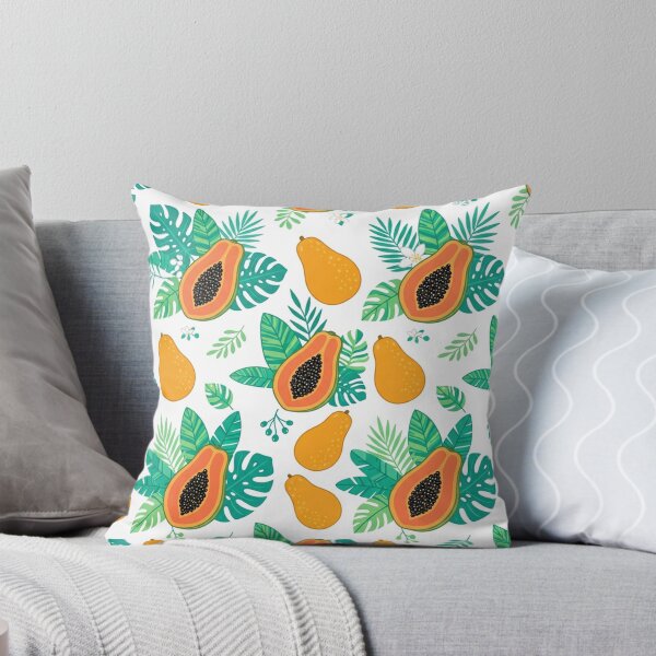 Item preview, Tropical Papaya Fruit and Leaves Pattern designed and sold by Owcomm.