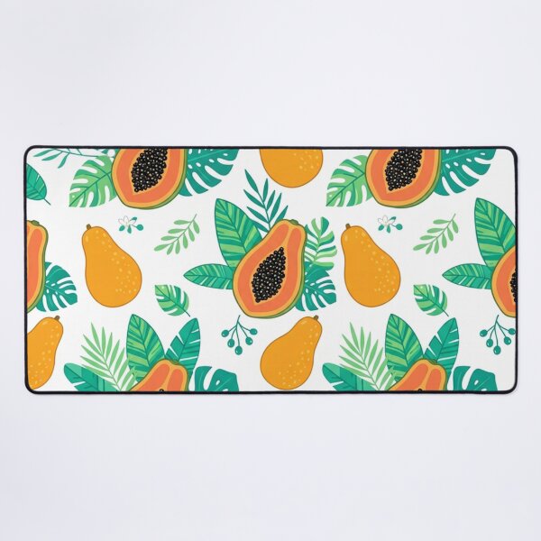 Item preview, Tropical Papaya Fruit and Leaves Pattern designed and sold by Owcomm.