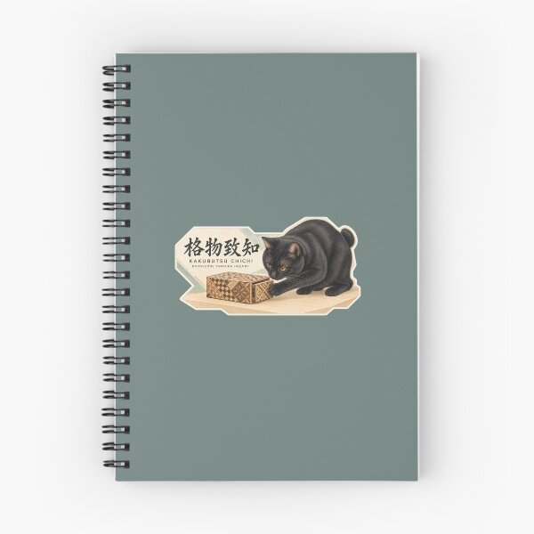 Item preview, Kakubutsu Chichi 格物致知 Japanese Cat Sticker – Knowledge Through Inquiry designed and sold by KOTOWA.