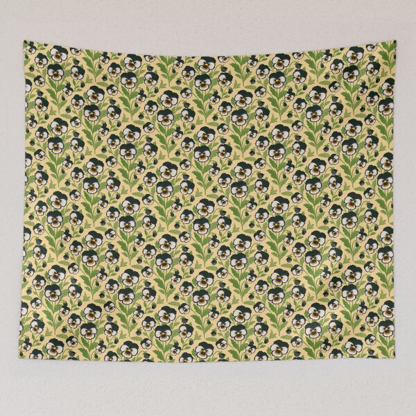 Item preview, Navy Pansies — Botanical Seamless Pattern designed and sold by LaPolilladPapel.
