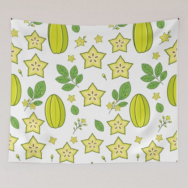 Item preview, Fresh Starfruit Tropical Fruit Pattern Illustration    designed and sold by Owcomm.